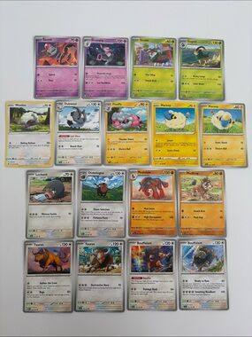 🐄 Farm Animals Pokémon Card Lot | Mareep Wooloo Tauros Skiddo ✨5/$25✨